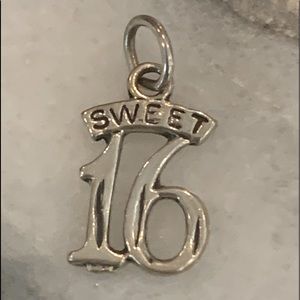 Sweet Sixteen .925 Sterling Silver Adorable Charm